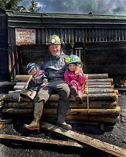 Our youngest visitors to date. Connie and Ada Shepherd with their dad.