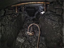 Borer in a working at Ayle Colliery.